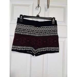 Forever 21 Boho Tribal Red and Black Soft Shorts Size S